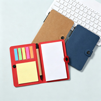 Ensemble de blocs-notes multifonctionnels autocollants avec boutons-pression, marque-pages, stylos et mémos pour le bureau, l'école et les études