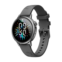 Montre connectée tendance AMOLED 1,106 pouces 360x360 entièrement tactile, moniteur de fréquence cardiaque et de sommeil, bracelet en cuir, logo personnalisé, OEM ODM, vente en gros