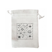 Sac en toile blanche 100% coton jetable de haute qualité avec logo personnalisé pour l'emballage de montres