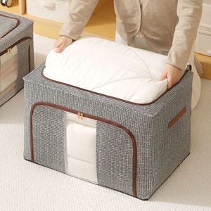 Caja de Almacenamiento de Ropa Plegable de Tela Oxford al por Mayor, Organizador de Ropa y Edredones para el Hogar con Marco de Acero - Product Image 5