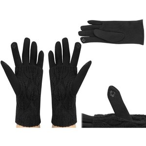 Black <b>Touchscreen</b> <b>Gloves</b> With Removable Thermal Cover One Size Unisex - Product Image 1