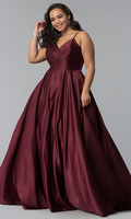 Robe de soirée femme oversize sexy satin sans manches spaghetti col V grande taille Maix pour femme