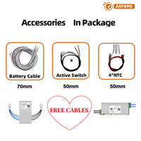 ANT BMS LiFePO4 Lithium-Ion 485 CAN avec GPS 3-4S 7-16S 7-24S 22S 30S 32S 24S BT APP Moniteur PCBA BMS 16S 200A BMS 48V LiFePO4