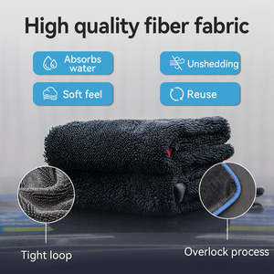 Toalla de microfibra grande para secado de coches, con bucles retorcidos, para limpieza y secado, con logotipo personalizado, estilo coreano, al por mayor - Product Image 3
