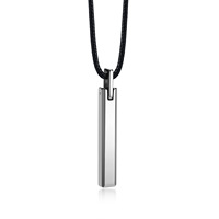 CELES Collier urne carrée en acier titane, pendentif flacon d'huile essentielle et de parfum, pour commémorer les animaux de compagnie, urnes funéraires