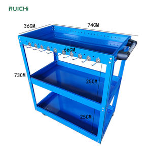 3 Tier <strong>Snap</strong> <strong>on</strong> <strong>Tool</strong> Cart Desktop Organizer Cart Workshop with Hooks and Slot Shelf for DIY Repair Shop - Product Image 6