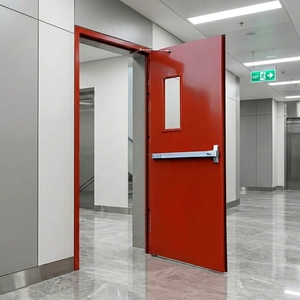 Puerta Cortafuego de Acero Roja de Tamaño Personalizado <span class=keywords><strong>Boris</strong></span>, Puerta Metálica Comercial con Clasificación de Resistencia al Fuego de 1 Hora, con Cerradura de Palanca para Oficina - Product Image 1