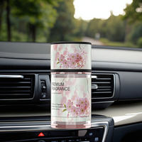 Diffuseur d'arômes pour voiture en verre élégant à la fleur de cerisier, atomisation micronisée, format compact, pour intérieur de véhicule