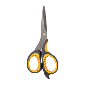 Household Scissors 0277 Office Scissors Non Adhesive Teflon Coated Rust Proof <b>Rubber</b> <b>Plastic</b> Handle For Home Use - Product Image 2