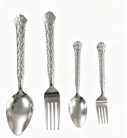 Vente en gros d'articles de table en acier inoxydable, ensemble de couverts cuillère-fourchette pour hôtels et restaurants