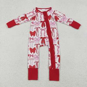 Ropa para Niñas para el Día de San Valentín 2026, Ropa Infantil Roja con Lazos Coquetas para el Día de San Valentín - Product Image 3