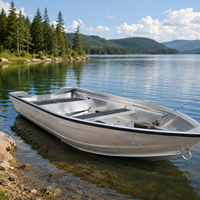 Vente directe usine – Bateau en aluminium robuste à coque en V, bateau de pêche résistant à la corrosion, facile à contrôler, pour la pêche en extérieur