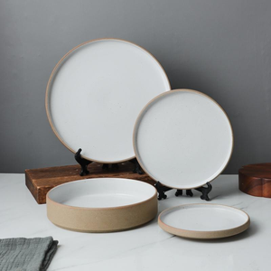 Factory Wholesale Bone China Dinnerware <b>Set</b> OEM/ODM Reactive Glaze Ceramic Porcelain Eco-Friendly American Style Dishwasher Safe - Product Image 1