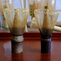 Fouet à Matcha Traditionnel en Bambou Naturel Écologique, 80/100/120 Dents, Fait Main, Chasen/Cuillère