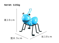 Ensemble d'art mural en fer rustique multicolore en forme de fourmis, figurines de fourmis pour la décoration du salon, du patio et de la maison