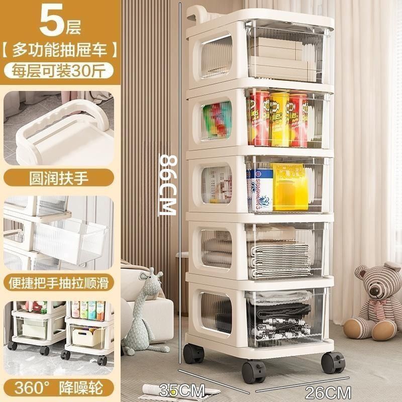 รถเข็นเก็บของขนาดใหญ่ [5 ชั้น] 34*26*86