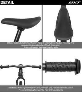 Cuadro de Bicicleta de Equilibrio para Niños Carbon Kids de 12 Pulgadas, Cuadro de Bicicleta de Equilibrio MTB para Niños de 2 a 6 Años - Product Image 6