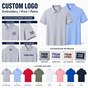 <span class=keywords><strong>Polo</strong></span> a Maniche Corte Personalizzata con Logo per Uomo, 100% Poliestere, Uniforme da Lavoro per Aziende ed Eventi Aziendali - Product Image 2