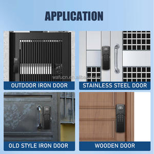 WAFU 3D Face Puerta delantera IP65 Cerradura eléctrica <span class=keywords><strong>Sin</strong></span> <span class=keywords><strong>llave</strong></span> Dígitos Contraseña Huella digital Impermeable Cerradura inteligente Puerta Rim Lock Cloud - Product Image 6