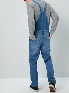Pantaloni Salopette Casual da Uomo a Vita Media con Tasche Multiple in Denim Lavato di Cotone per Tuta - Spedizione Internazionale - Product Image 3