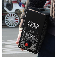 Sac de bavoir de café de boisson écologique dans la boîte avec la poignée faite sur commande de papier de Kraft de bec