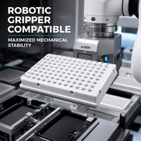 Plaque PCR transparente à jupe complète de consommables médicaux 100uL pour test de laboratoire