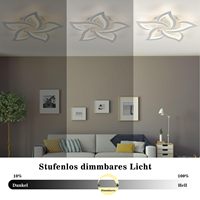 TSINYE Moderne Smart LED Plafonnier Acrylique Fleur Lustre avec Télécommande pour Chambre & Salon