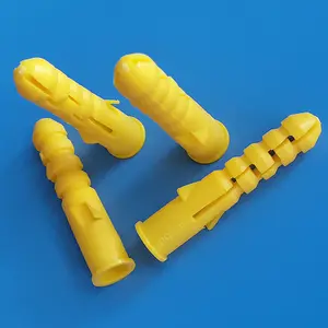 Длинная пластиковая Расширительная Труба 10*50 мм, маленький желтый горел, бетонный якорь, падающий в анкерный болт