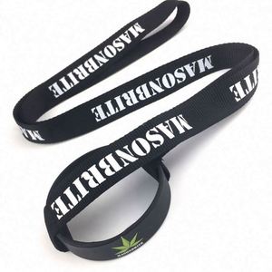 Factory Direct <b>Polyester</b> <b>Lanyard</b> with Silicone Cup Holder Silk Screen Printing Custom Logo and Hook Accessory - Product Image 2