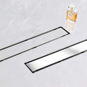 Extension d'insertion <span class=keywords><strong>de</strong></span> tuile brossée rectangulaire longue et linéaire en acier personnalisée <span class=keywords><strong>de</strong></span> taille Fanda Drain <span class=keywords><strong>de</strong></span> sol SS304 avec couvercle d'insertion <span class=keywords><strong>de</strong></span> tuile 2-en-1 - Product Image 3