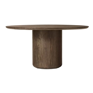 Muebles de Comedor de Diseño Artesanal HDC, Mesa de Comedor Redonda con Pedestal Ciro Personalizada, Mesa de Comedor Moderna de Madera para Hogar, <span class=keywords><strong>Bar</strong></span> o Club - Product Image 3