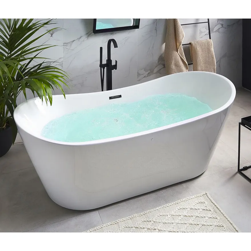 Best Selling Attractive Style Acrylic Resin Cheap French Overflow Standard Free Standing Bath Tub