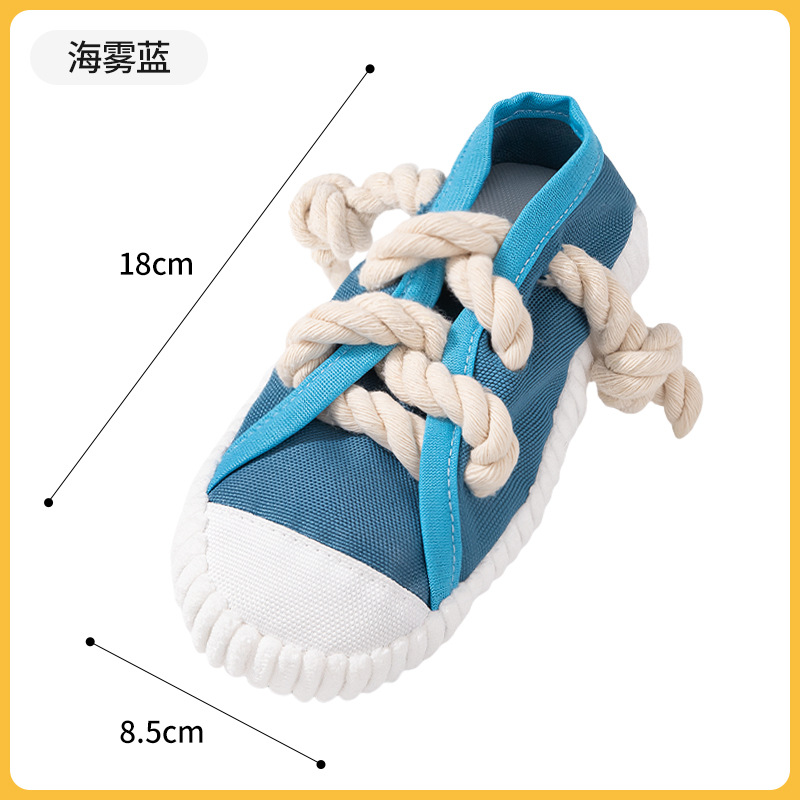 Bleu brume de mer [Chaussures à nœuds en corde]