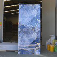 Lámina de PVC con Diseño de Mármol y Patrón Floral Moderno, Ecológica, Impermeable, para Decoración de Salas de Estar y Apartamentos
