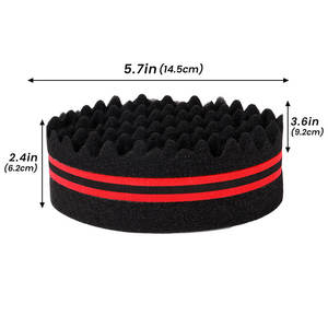 Esponja de Pelo Piramidal de Doble Cara de Alta Calidad, Cepillo Mágico <span class=keywords><strong>para</strong></span> Ondas Afro y Rizos <span class=keywords><strong>para</strong></span> Hombres Negros - Product Image 2