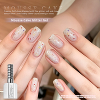Vernis à ongles gel pailleté fin effet neige et glace d'hiver 16 ml pour Noël