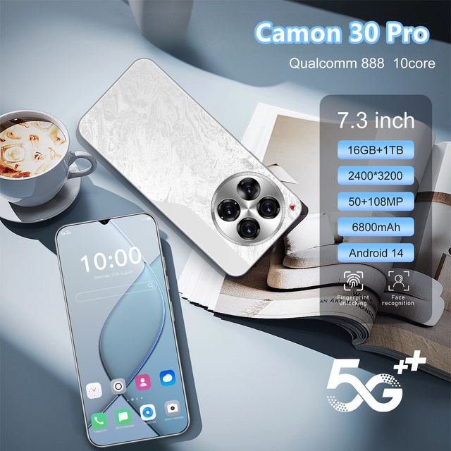 TECHNO Original Camon 30 Pro 5G Smartphone 144Hz 6.2' FHD+ Display 108MP Triple Camera Cell Phone