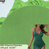 Tela de malla elástica transpirable e impermeable de 40D y 100g, tejido de tul sólido personalizado para ropa deportiva, sujetadores y lencería
