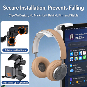 Clip para monitor M10, soporte universal para auriculares, gancho para pantalla curva o plana, sin necesidad de taladrar - Product Image 4