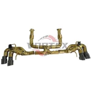 Système d'échappement Catback avec tuyaux de réglage Valvetronic en acier inoxydable poli OEM Vortex Factory pour Chevrolet Corvette C8 - Product Image 5