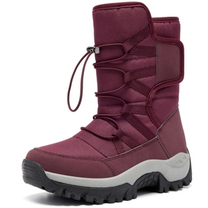 Stivali impermeabili invernali di marca da <span class=keywords><strong>uomo</strong></span> caldi peluche stivaletti antiscivolo in tela <span class=keywords><strong>per</strong></span> escursioni all'aperto coppia <span class=keywords><strong>scarpe</strong></span> da <span class=keywords><strong>neve</strong></span> - Product Image 1