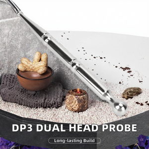 Sonda de Acero Inoxidable de Doble Cabezal Portátil y Enchufable para Acupuntura Auricular y Masaje de Drenaje de Meridianos Corporales - Product Image 2