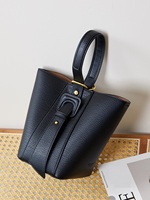 Nouveau Sac Seau en Cuir PU pour Femme 2026 avec Poignée Écharpe, Sac Fourre-tout Bandoulière Multi-positions, Sac à Main de Luxe de Créateur pour Dames