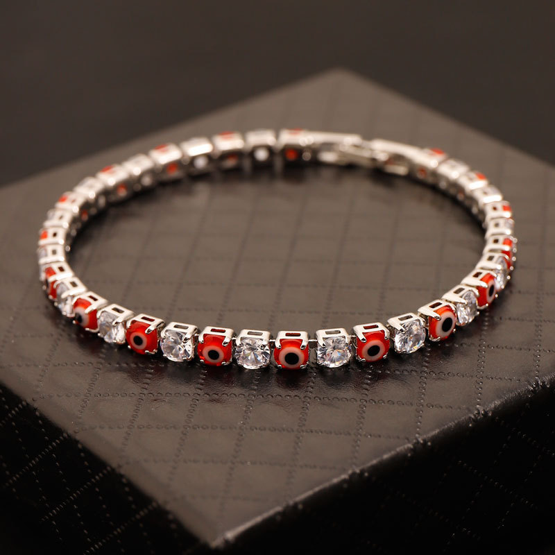 Bracelet Yeux Rouges [Argent] 17cm