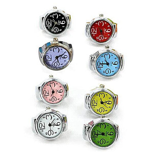 <span class=keywords><strong>Relojes</strong></span> de anillo, <span class=keywords><strong>relojes</strong></span> de anillo de dedo de cuarzo redondos de banda elástica de ESFERA DE FÁBRICA DE <span class=keywords><strong>China</strong></span> - Product Image 3