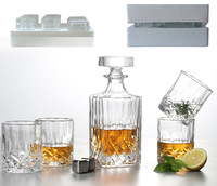 Juego de vino Popular, decantador de Whisky de vino tinto personalizado con taza de vidrio, diseño elegante