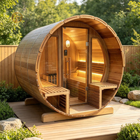 Triunity SUANA-SD Moderne Poêle de Sauna Commercial Extérieur Électrique 9KW à Infrarouge Lointain pour 2 Personnes, Finition Anti-UV, en Bois de Pruche
