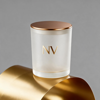 Vases à bougies en verre personnalisés de 7,44 oz, 10,65 oz et 14,20 oz avec couvercles en bois pour bougies parfumées de luxe en gros