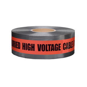 Ruban de signalisation pour lignes enterrées, largeur 4 pouces (75 mm), polyéthylène, ruban de marquage de risques pour les équipements souterrains - Product Image 1