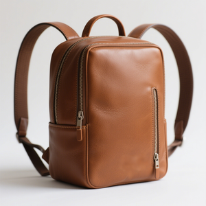 Tùy Chỉnh Tối Giản Ý Đầy Đủ Hạt Da Chính Hãng Máy Tính Xách Tay Bagpack Daypack Ba Lô Với Mềm Dây Đeo Vai Cho Nam Giới - Product Image 5